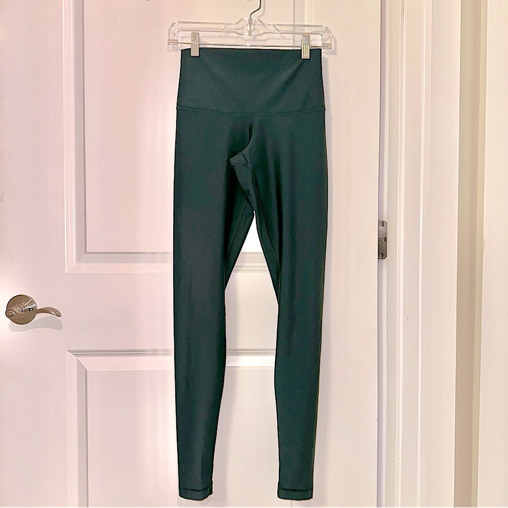 Sz. 6 Lululemon Wunder Under High Rise Dark Green Leggings